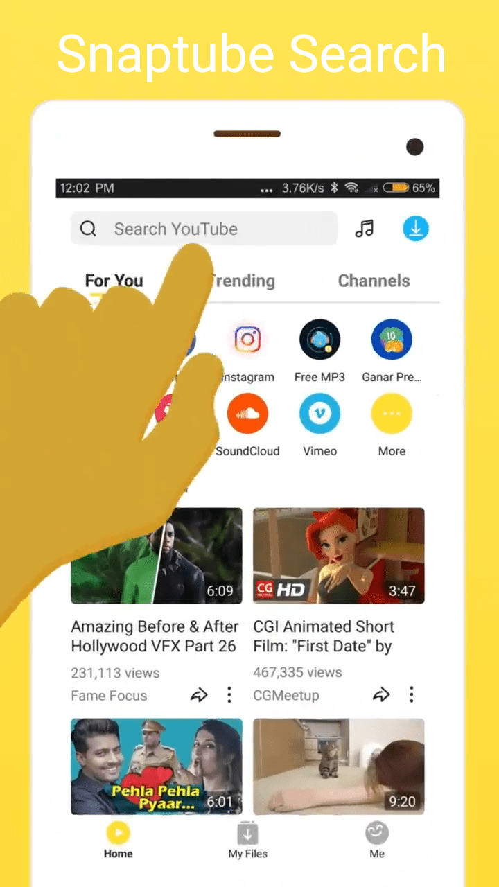 Search Functionality in Snaptube