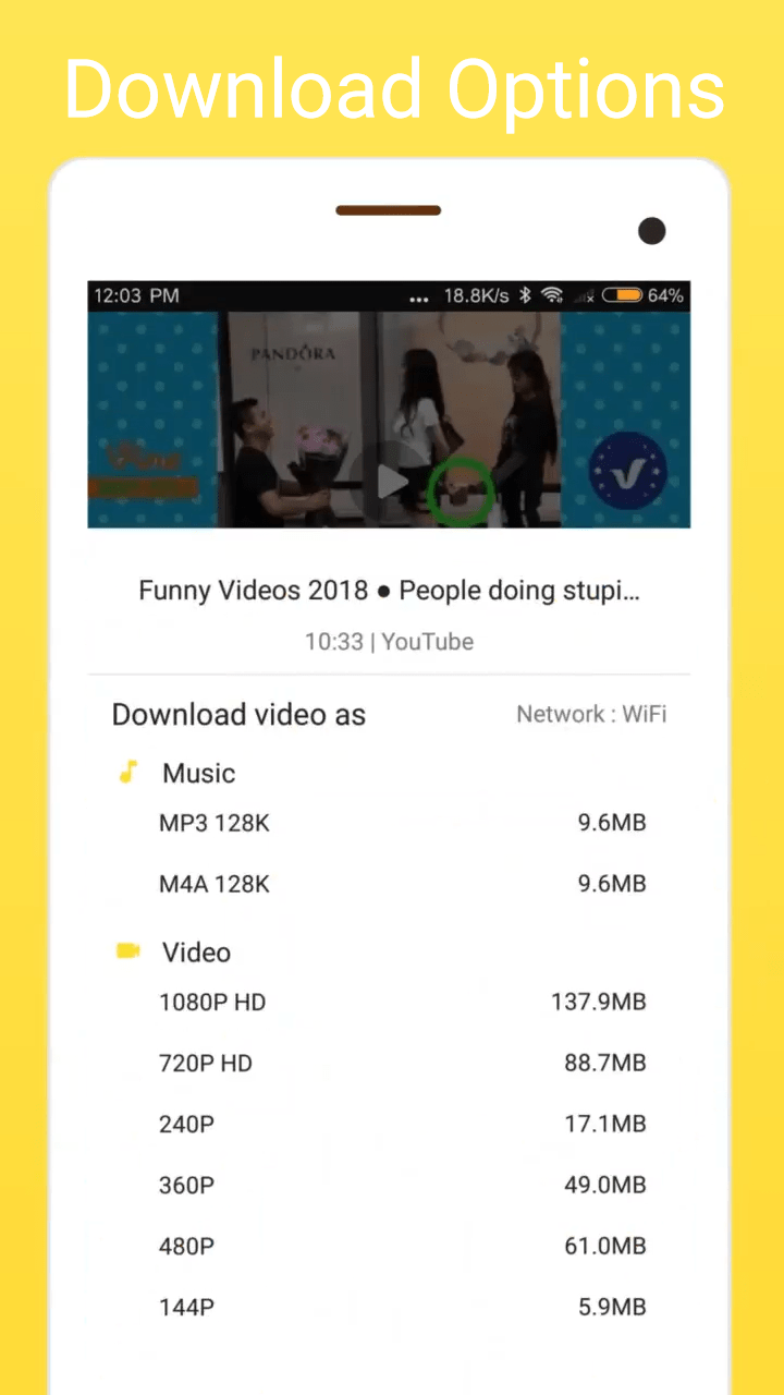 Select Video Quality Before Downloading the Video in Snaptube